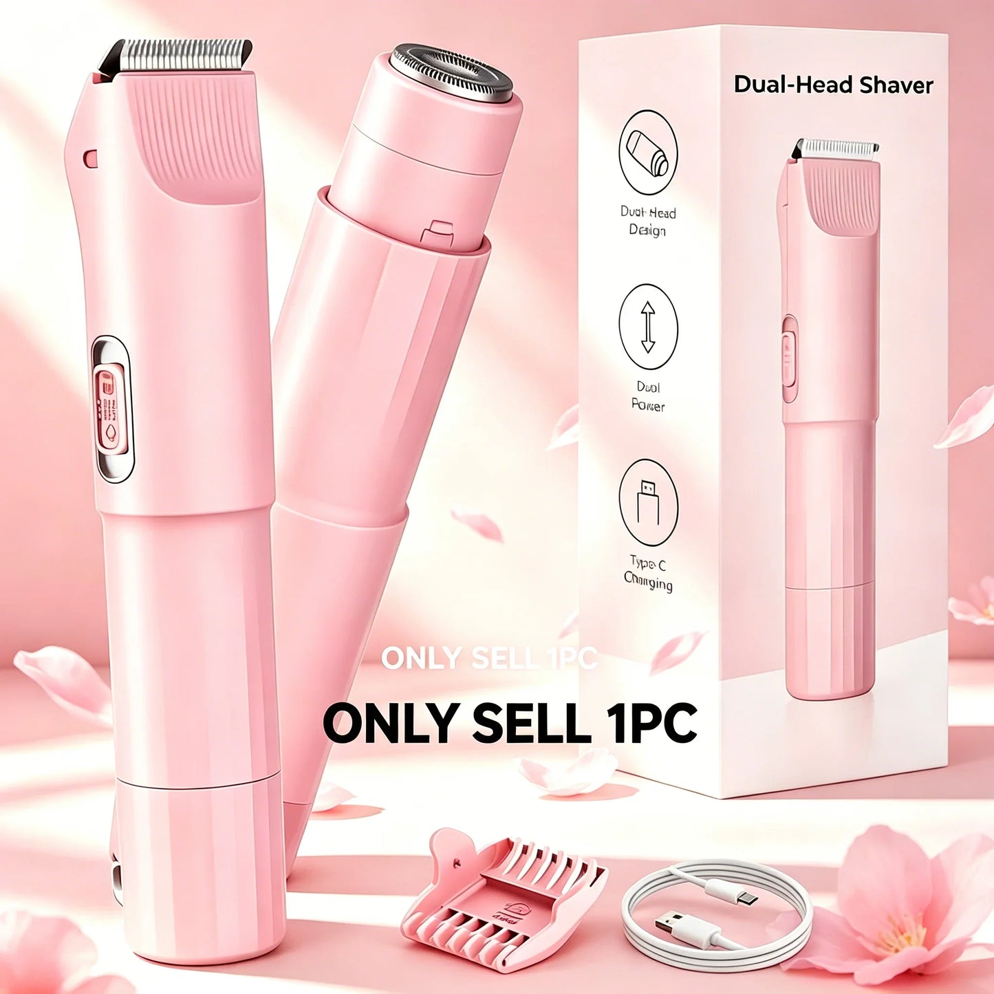 Women's Double Head Electric Shaver & Body Hair Trimmer