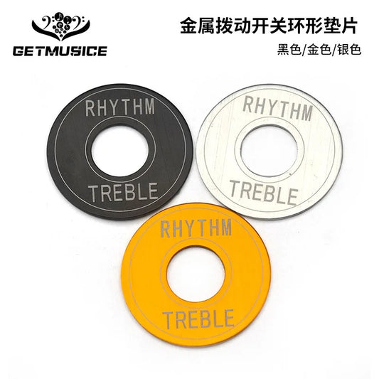 Guitar Metal Pick Switch Gasket Rhythm Treble Ring 33- Black Gold Peaceful Pleasures Health and Wellness