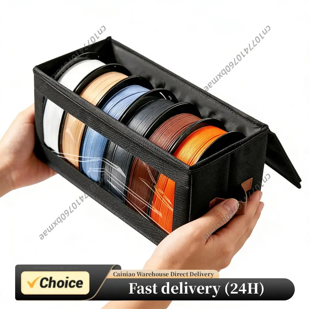 3D Printer Filament Storage Bag Clear Window Foldable Dustproof Organizer for Spools Toys CD Storage Case 42x21x20.5CM Box Peaceful Pleasures Health and Wellness