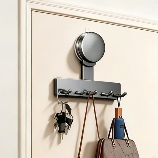 No-Drill 5-Hook Suction Cup Door Hanger | Home Organizer Door Hook Organizer Peaceful Pleasures Health and Wellness