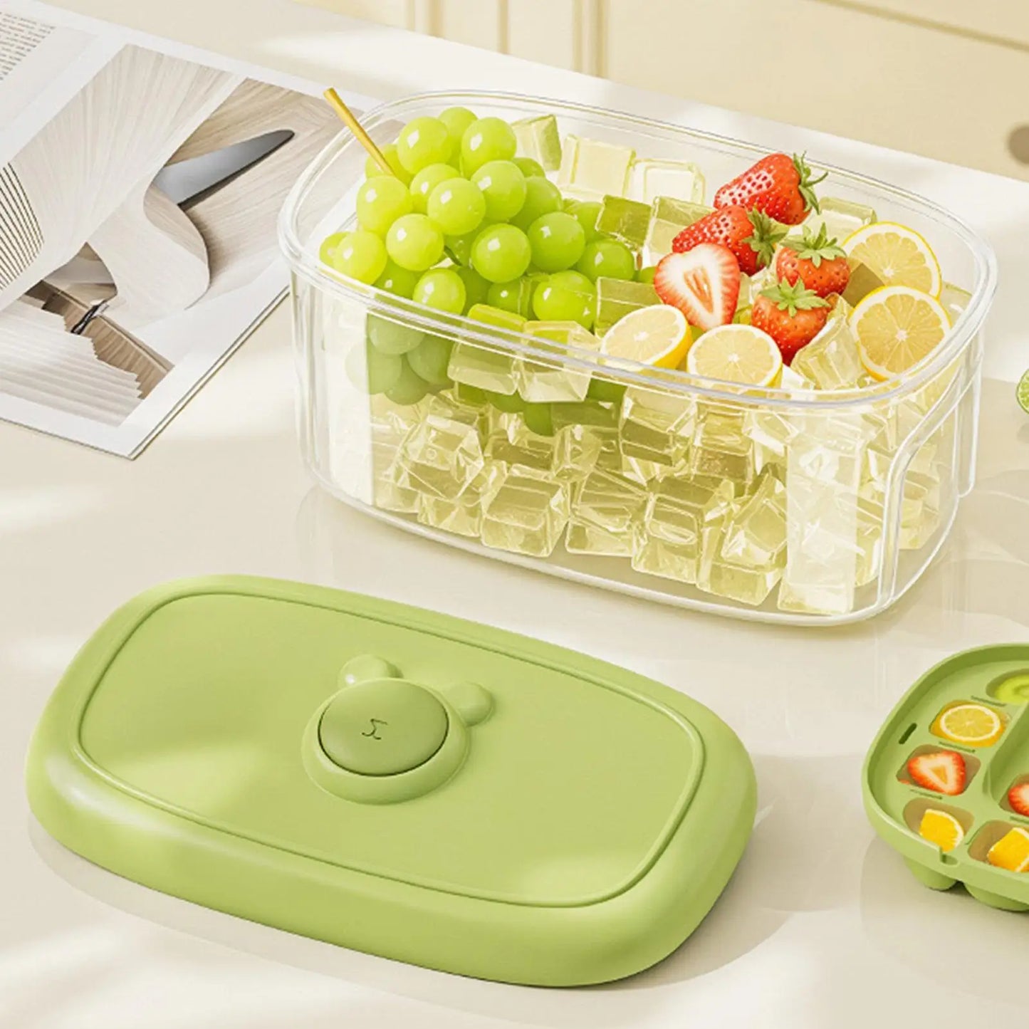 28-Grid Ice Cube Tray | Leakproof Easy Release Freezer Mold