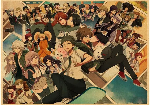 Kyouko Kirigiri Danganronpa Canvas Wall Art Classic Japanese Anime Character Kraft Poster for Children Bedroom Home Decoration Peaceful Pleasures Health and Wellness