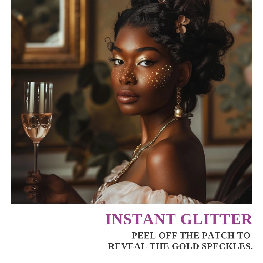 Glitter Freckle Face Tattoo Patches – 6 Sheets Sparkle Makeup Temporary Face Tattoo Peaceful Pleasures Health and Wellness