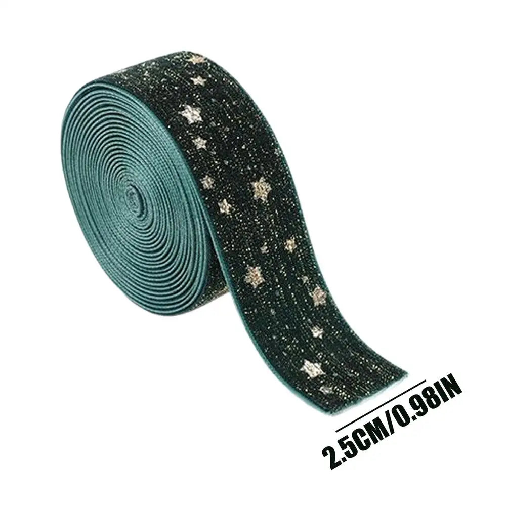 Christmas Ribbon For Crafts Crafts Packaging 78 Inch Velvet Ribbon Embroidery For Wreath Bouquet Cake Baking Ornaments Wedding Peaceful Pleasures Health and Wellness China Mainland 2.5CM green L