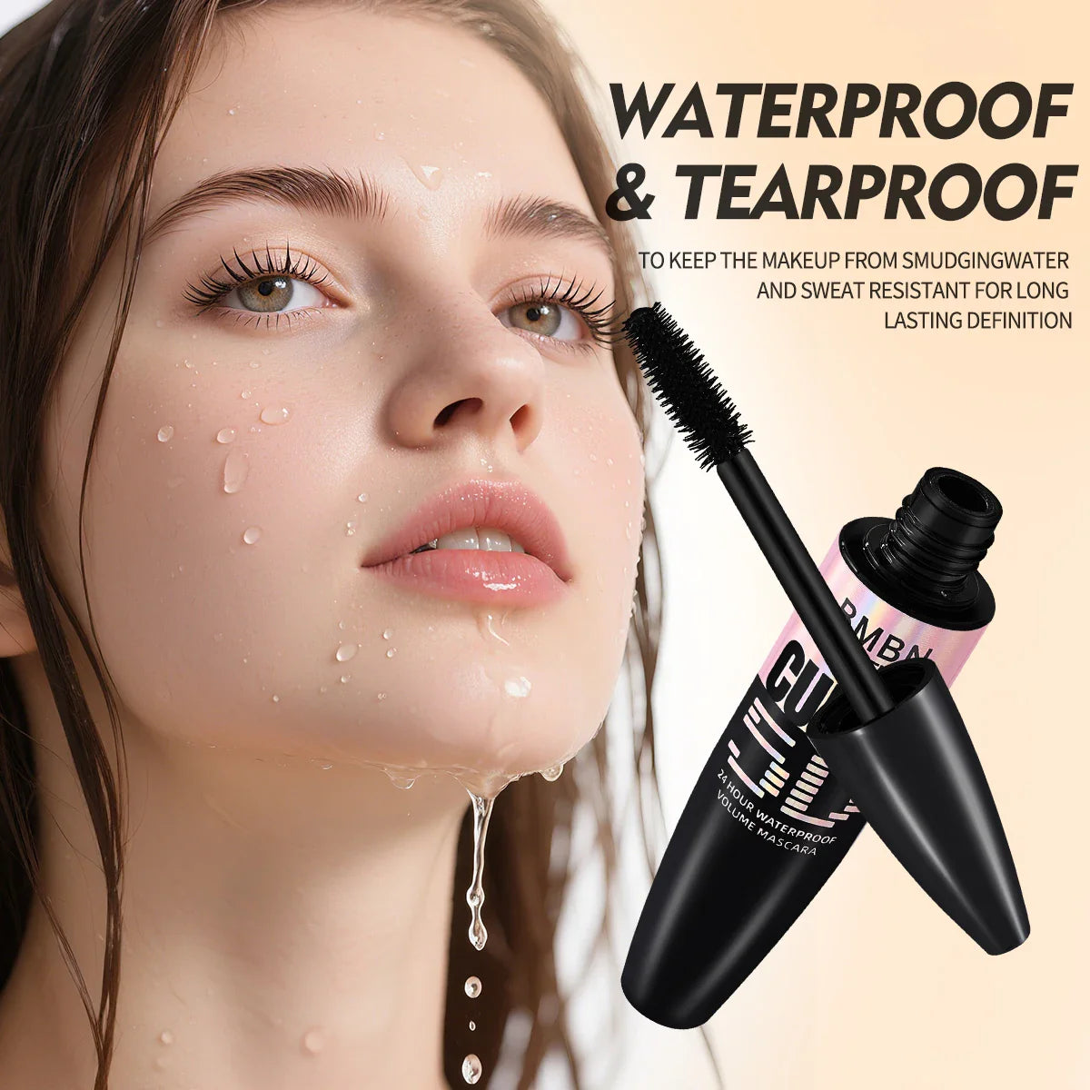 Waterproof Volumizing Black Mascara – Curl, Volume & All Day
