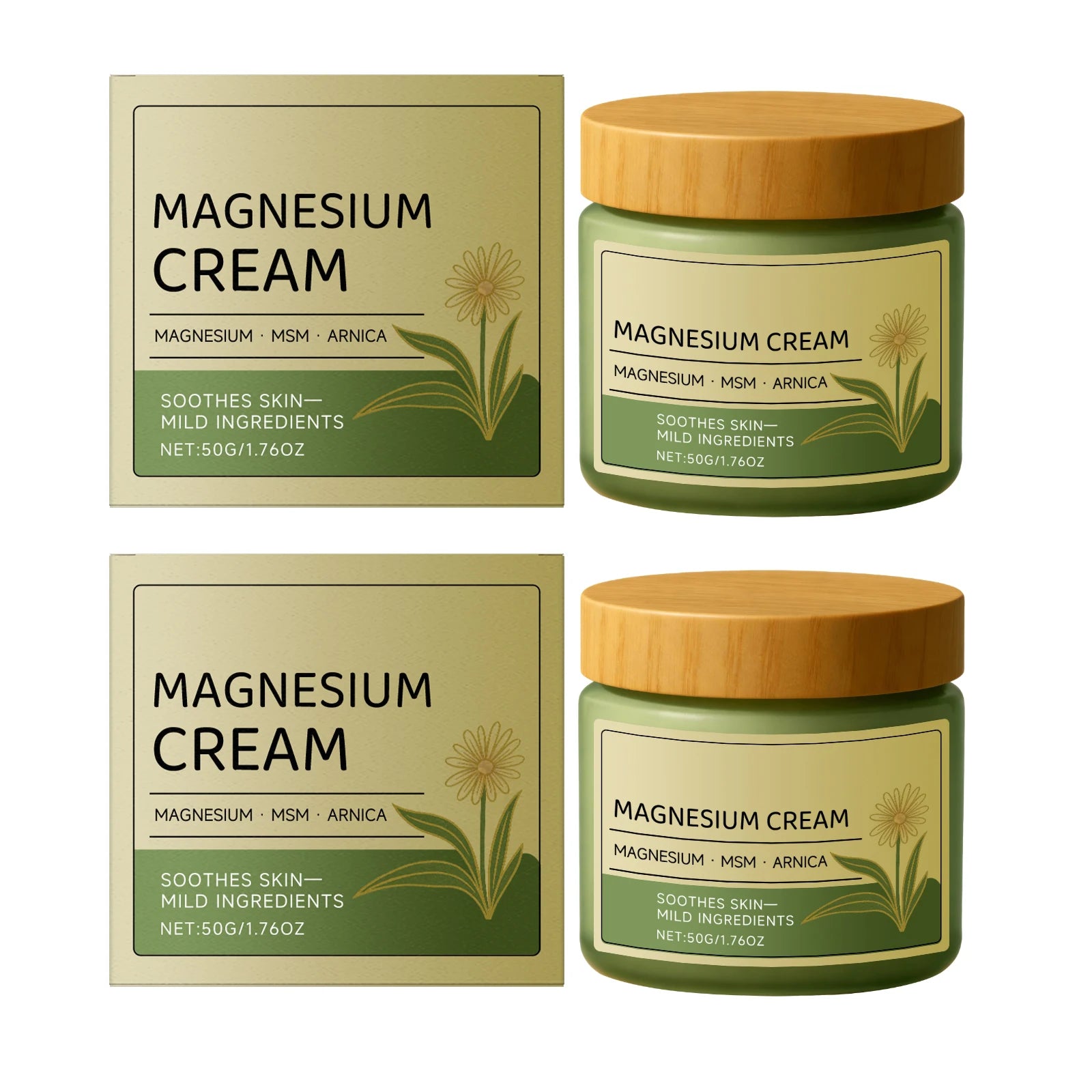 Natural Soothing Body Lotion Moisturizing Body Massage Relieving Muscle Soreness & Joint Tension Fast-Absorbing Body Care Cream Peaceful Pleasures Health and Wellness 2 x 50G Boxed