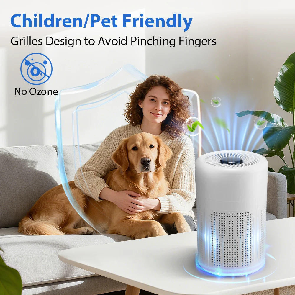 Mini Desktop Air Purifier Negative Ion HEPA Filter Air Cleaner with Fragrance Tablet Home Car Purifiers Air Eliminates Odors Pet Peaceful Pleasures Health and Wellness
