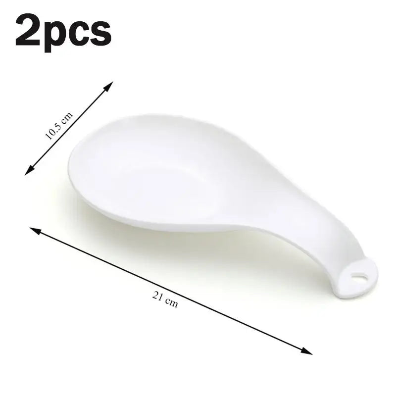 Large Ceramic Spoon Rest – Heat-Resistant & Dishwasher Safe Ceramic Spoon Rest Peaceful Pleasures Health and Wellness White