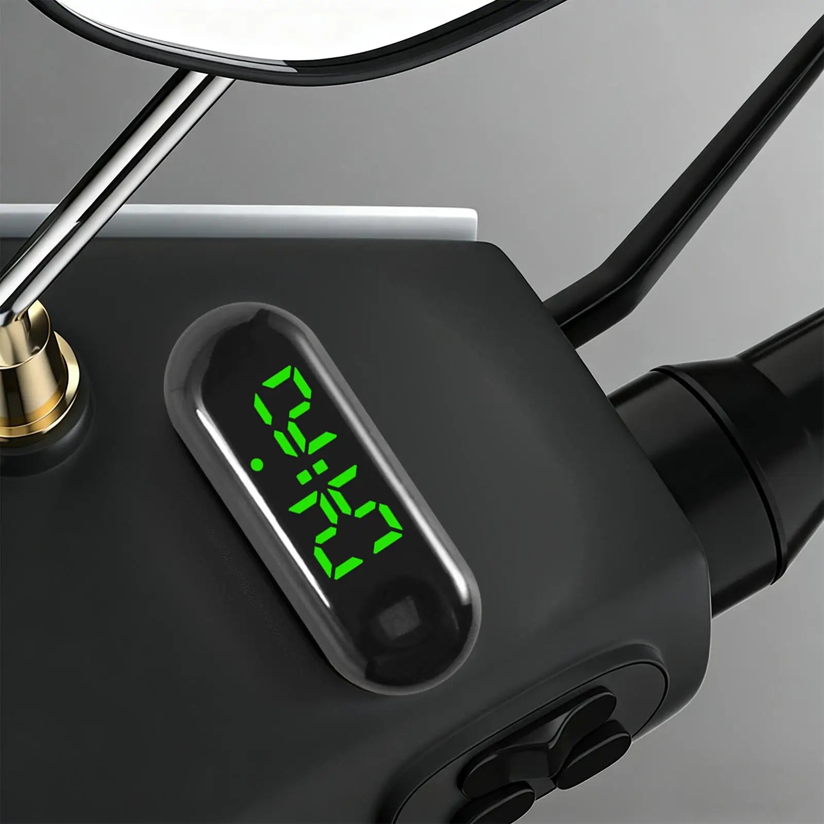 Waterproof Digital Clock with Luminous Display Mini Adhesive Car Clock for Truck Motorcycle Bike Travel, 12/24H Mini Clock Peaceful Pleasures Health and Wellness