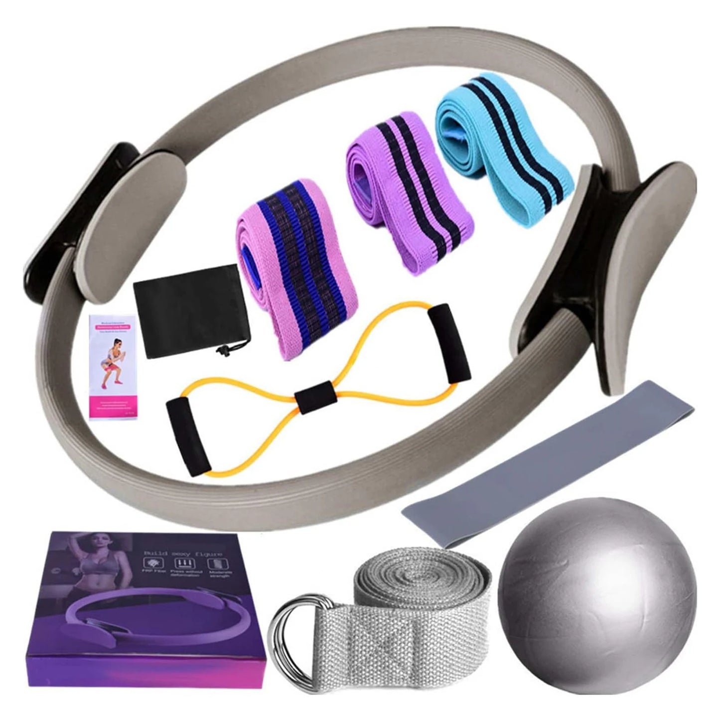 11-Piece Yoga & Pilates Set – Ring, Ball & Resistance Bands Kit