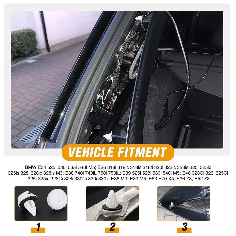 50/100Pcs Car Door Panel Clip Universal Auto Bumper Mudguard Automotive Fastener Clip Auto Body Push Retainer Pin Rivet Car Acce Peaceful Pleasures Health and Wellness