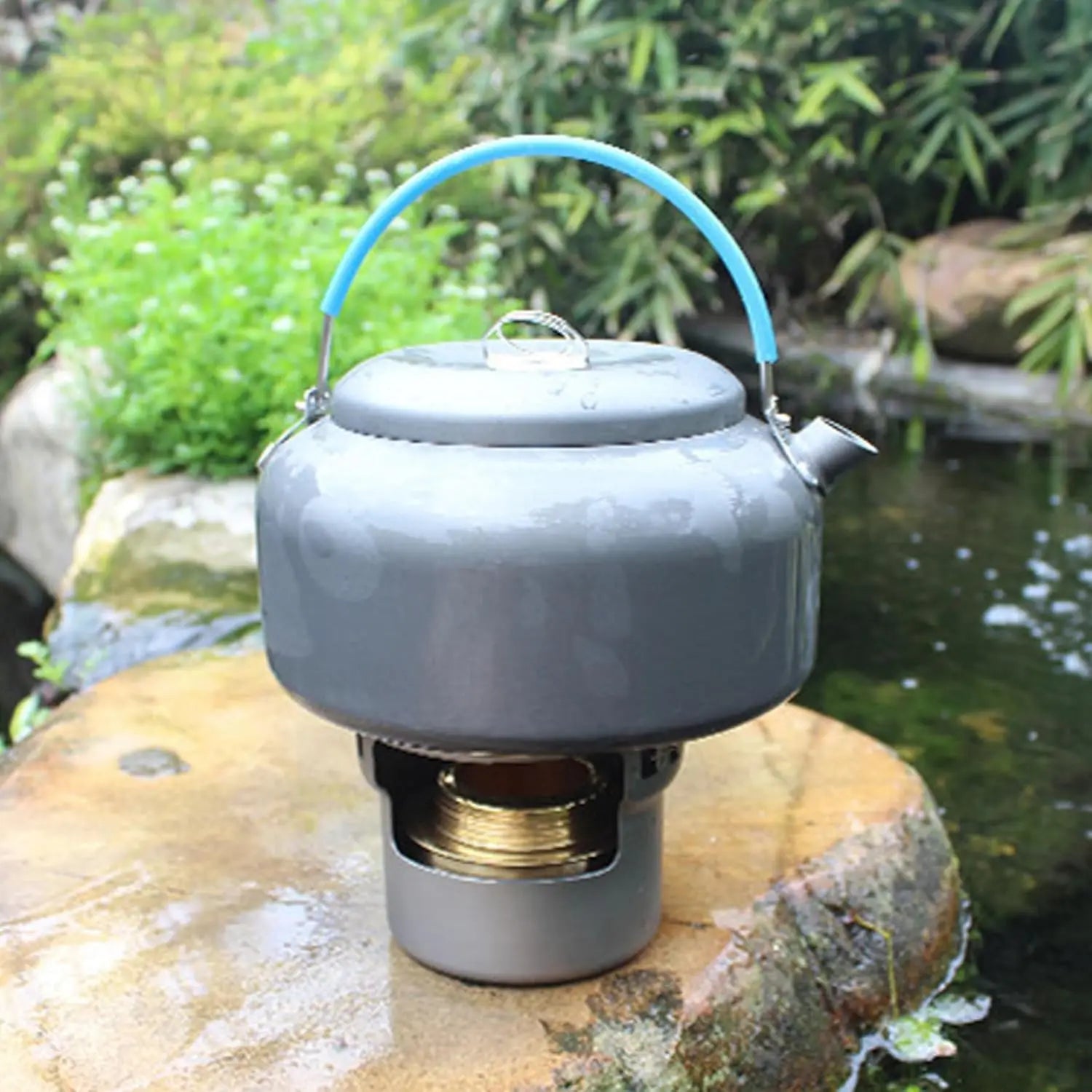 2 In 1 Titanium Alcohol Stove, Portable Lightweight Tiny Brass Stove ﻿ Camping Cookware for Picnic BBQ Hiking Outdoo Peaceful Pleasures Health and Wellness