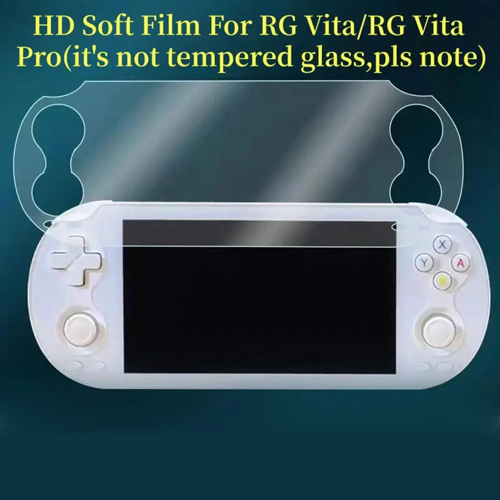 Screen Protector for Anbernic RG Vita Pro Game Console, HD Full Coverage Soft Film, Anti-Scratch Ultra Clear Screen Cover Peaceful Pleasures Health and Wellness