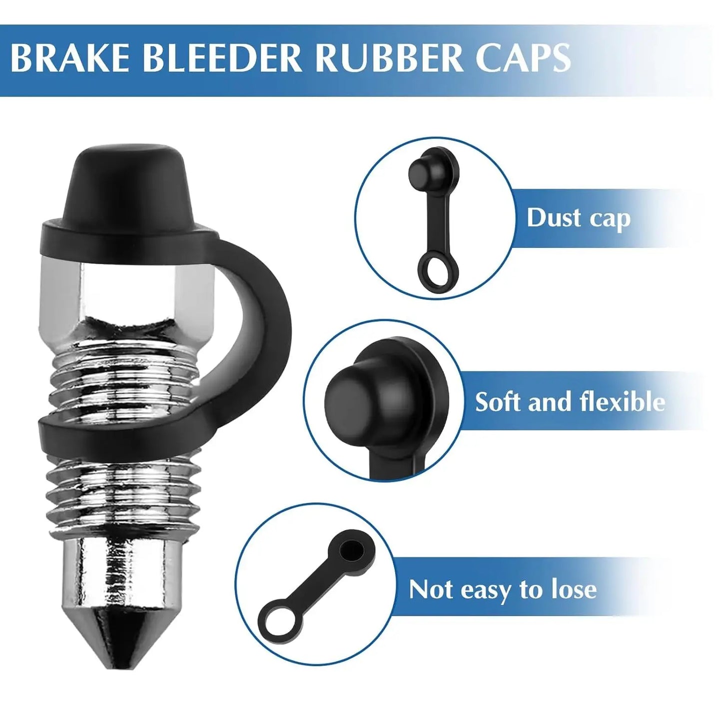 Rubber Dust Cover Brake Exhaust Cap Black Small Car Fuel Suitable