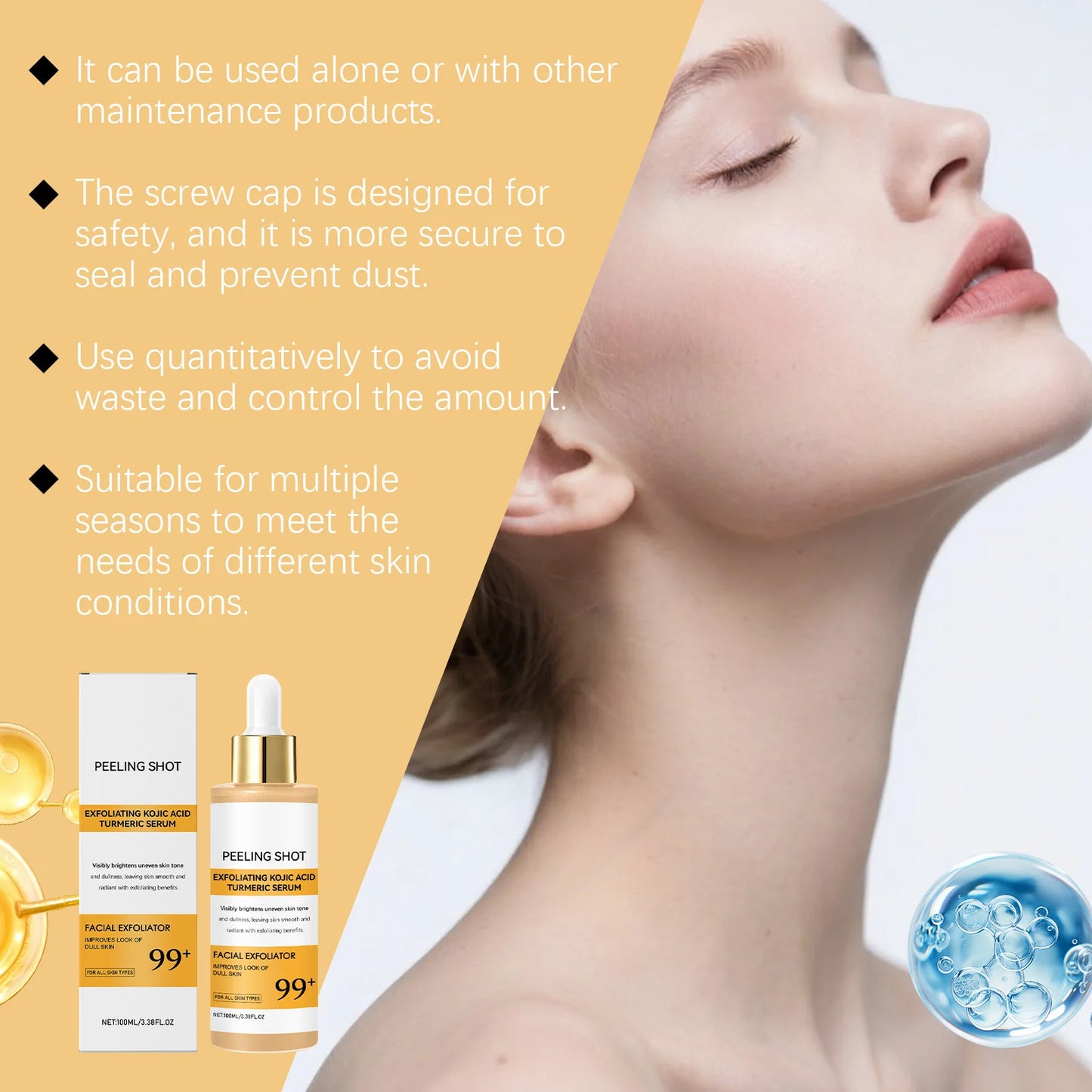Turmeric Brightening Skincare Set – Kojic Acid Serum & Cream