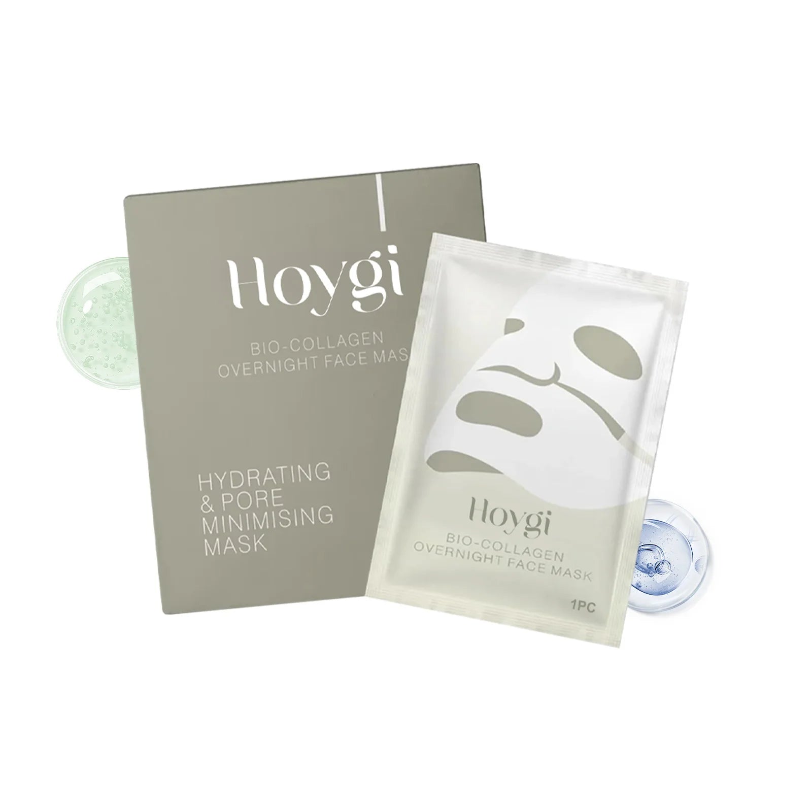 Bio Collagen Face Mask Lifting Firming Anti-aging Shrink Pore Brightening Korean Skin Care Moisturizing Refreshing Sheet Mask Peaceful Pleasures Health and Wellness 4pcs Boxed