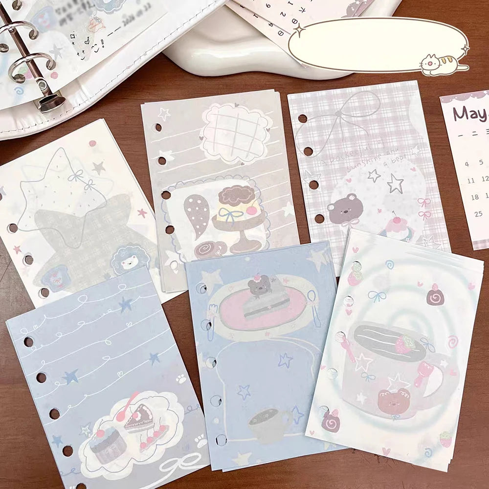 M5 Sea Bear Replacement Core Paper Weekly Monthly Plan Cartoon Inner