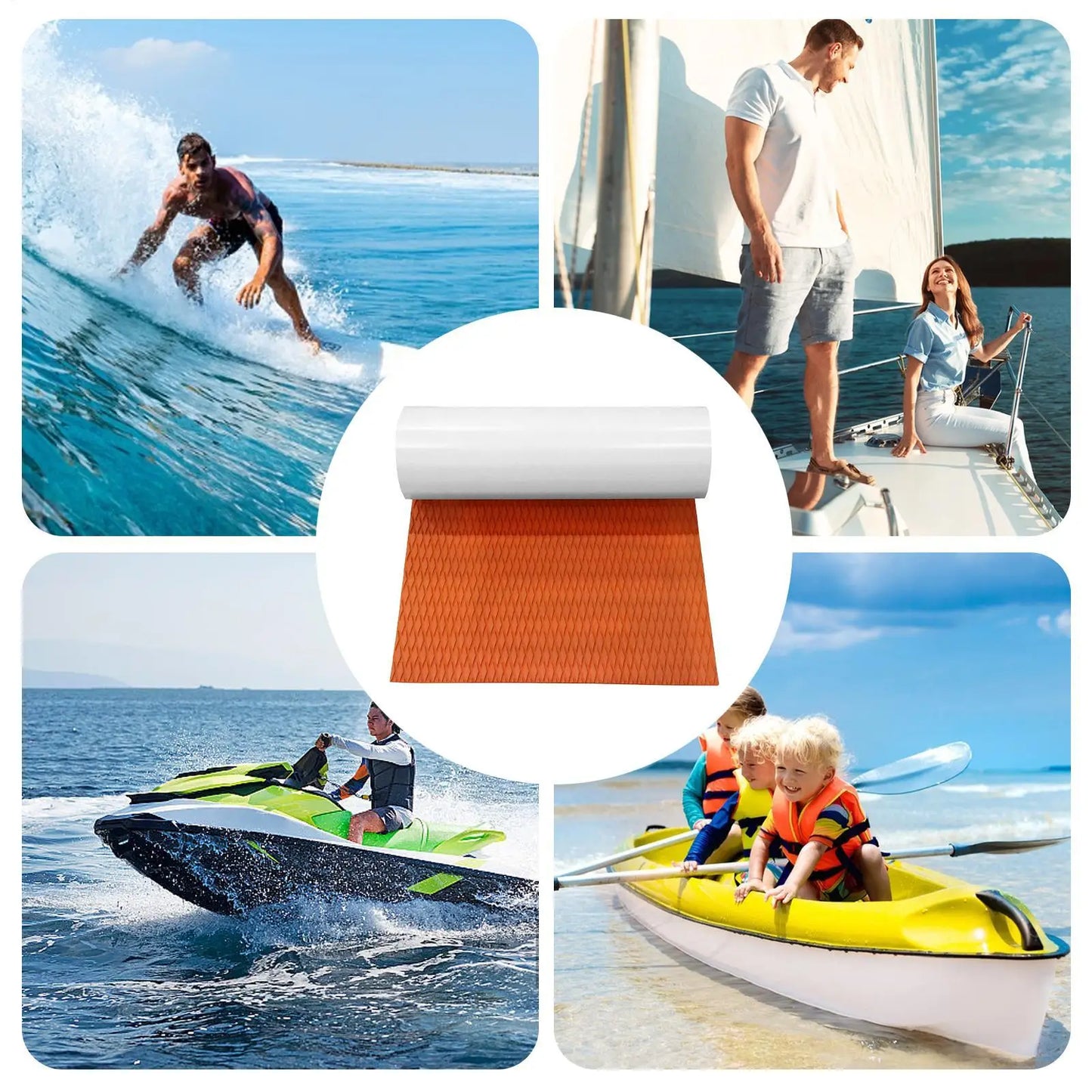 EVA Foam Boat Deck Mat Anti-Slip Marine Flooring 120x30cm Marine Deck Mat Peaceful Pleasures Health and Wellness