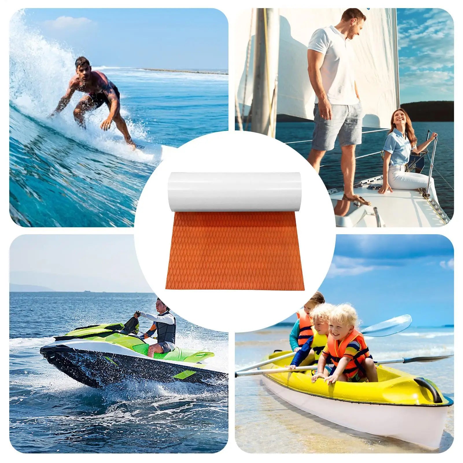 EVA Foam Boat Deck Mat Anti-Slip Marine Flooring 120x30cm Marine Deck Mat Peaceful Pleasures Health and Wellness