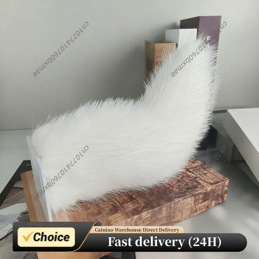 Cute Car Decoration Tails Rechargeable Plush Animal Moving Tail with Remote Control for Auto Trunk Bumpe Outing Social Occasions Peaceful Pleasures Health and Wellness