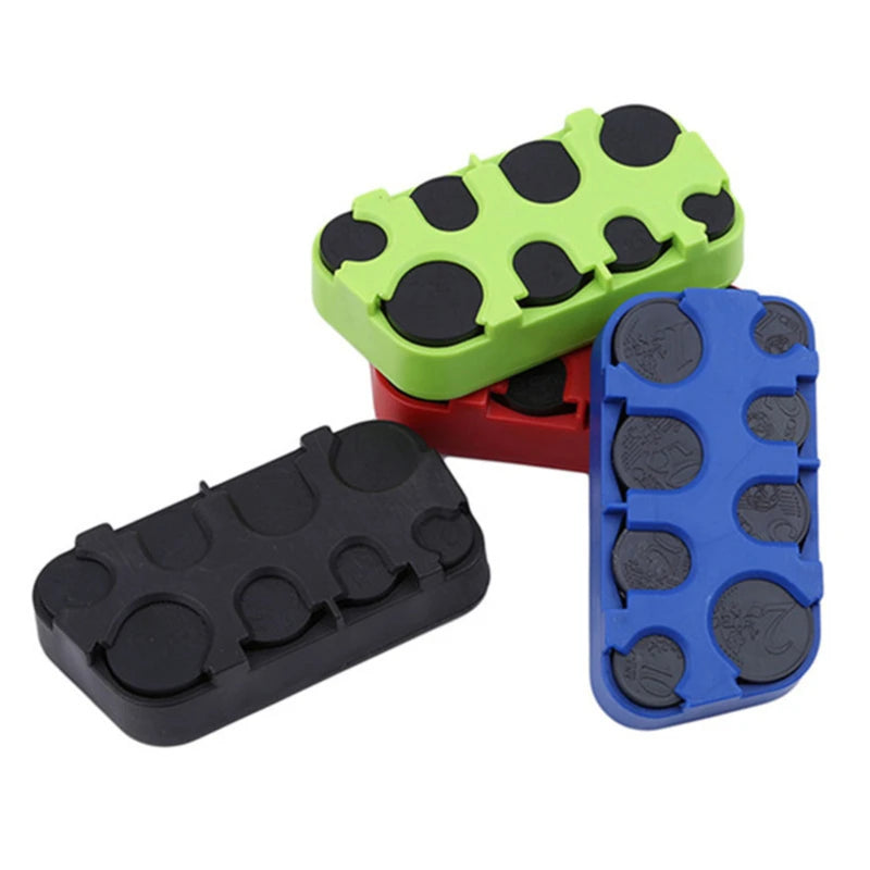 Plastic Coin Holder Case for US Euro Coins Portable Coin Organizer Storage Box with Multiple Slots for Travel Daily Use Peaceful Pleasures Health and Wellness
