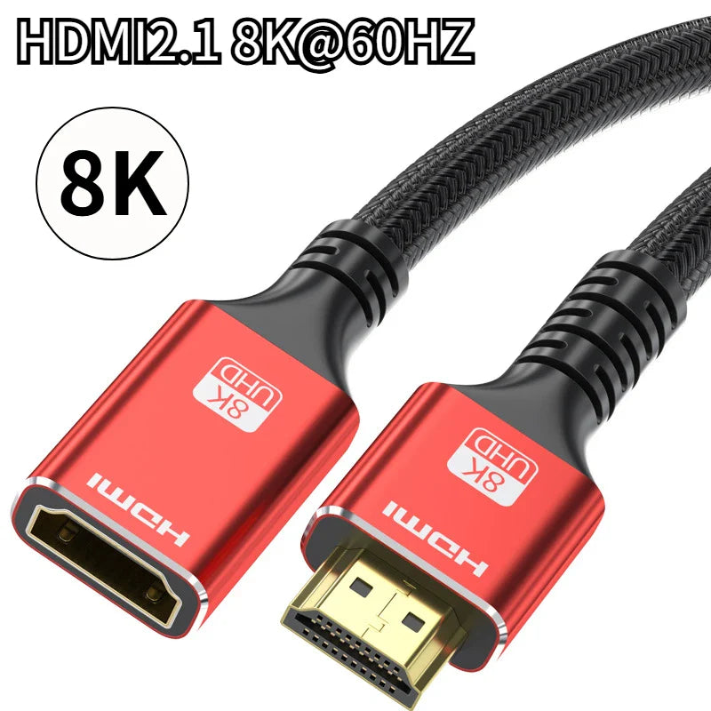 DIXSG HDMI 2.1 Cable 8K 60Hz 4K 120Hz 48Gbps HDR Male to Female