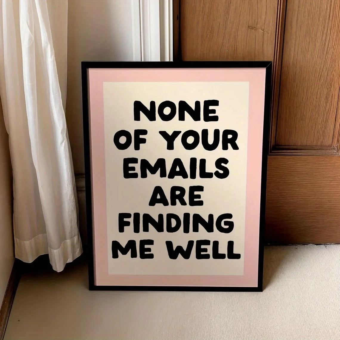Modern All Your Emails Can'T Find Me Quotes Wall Art Print Canvas Painting Poster Picture For Living Room,Bedroom Home Decor Peaceful Pleasures Health and Wellness