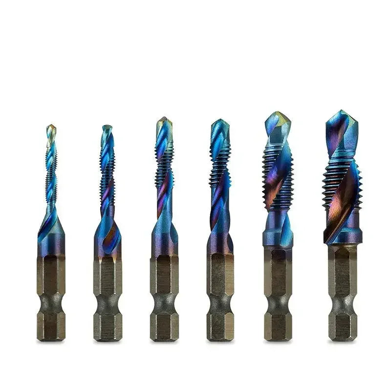 HSS Titanium Metric Tap Set M3–M10 Hex Shank 6-Piece
