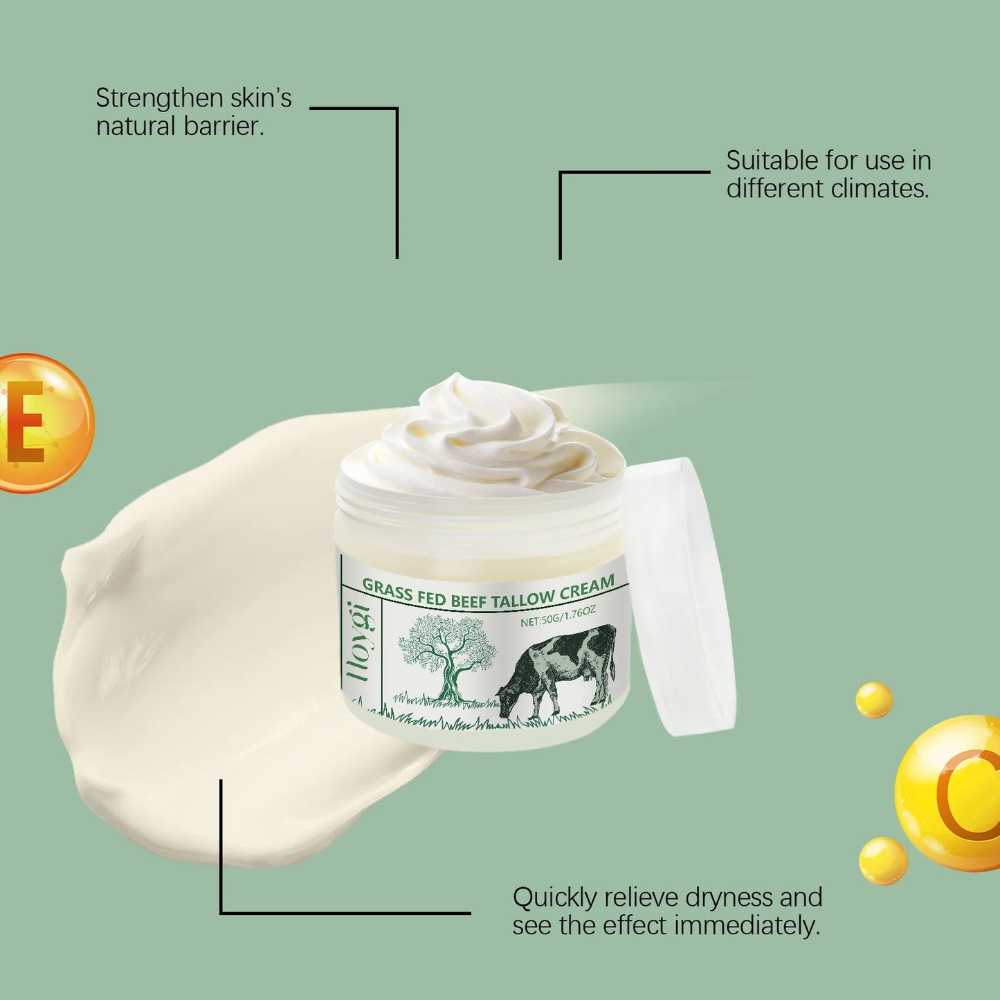 Tallow Face & Body Cream – Firming, Moisturizing, Nourishing