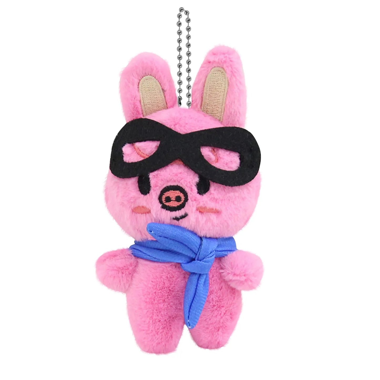 Cute Animal Plush Keychains – Rabbit, Husky & Chicken 6-Pack