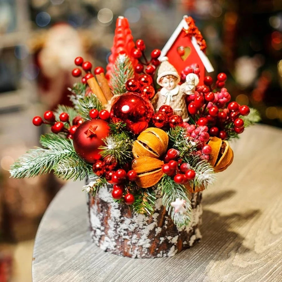 12Pcs Artificial Holly Berry Branches | Christmas & Wedding Decor