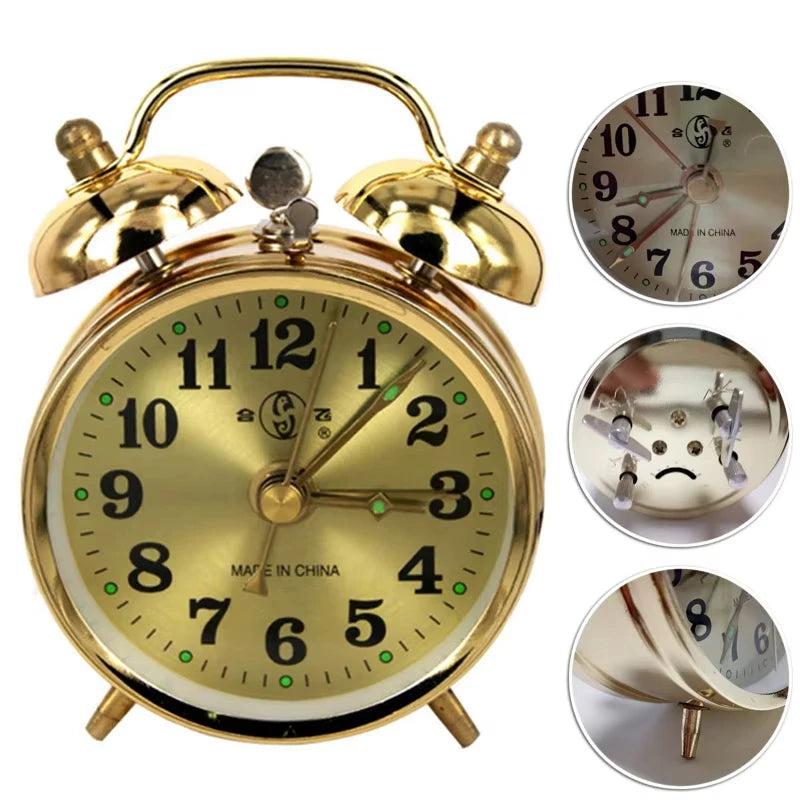 1 Pcs Metal Mechanical Alarm Clock Intelligent With Mechanical Spring 7cm Compact Design Metal Texture Peaceful Pleasures Health and Wellness