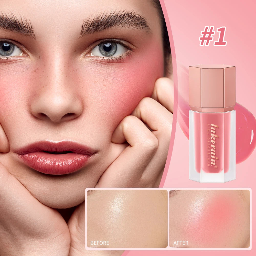 6 Colour Matte Liquid Blush Easy to apply long lasting waterproof blush sponge brush head Eyes lips Makeup Blush Cosmetics Peaceful Pleasures Health and Wellness