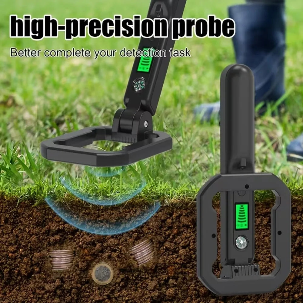 Foldable Metal Detector with LCD Display Vibration Alert High Sensitivity for Treasure Hunting Gold Finding Metal Detect Tools Peaceful Pleasures Health and Wellness