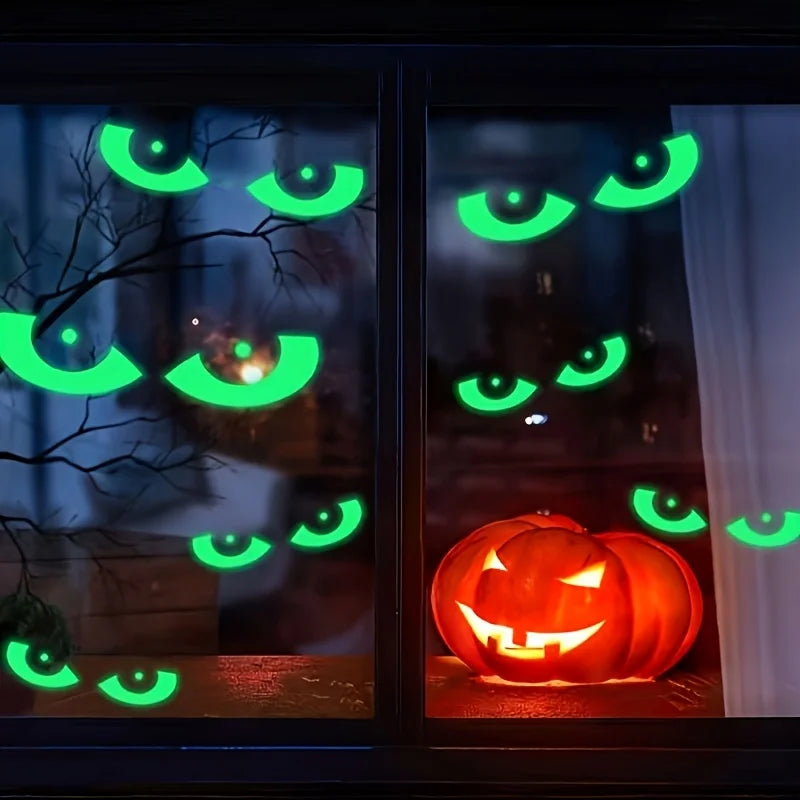 1sheet Night Light Halloween Window Stickers Eye Suitable Home Wall