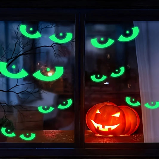 1sheet Night Light Halloween Window Stickers Eye Suitable Home Wall Peaceful Pleasures Health and Wellness