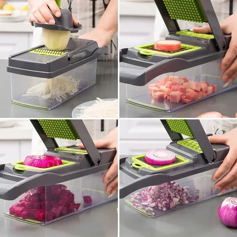 16-in-1 Vegetable Chopper Slicer & Dicer with Container