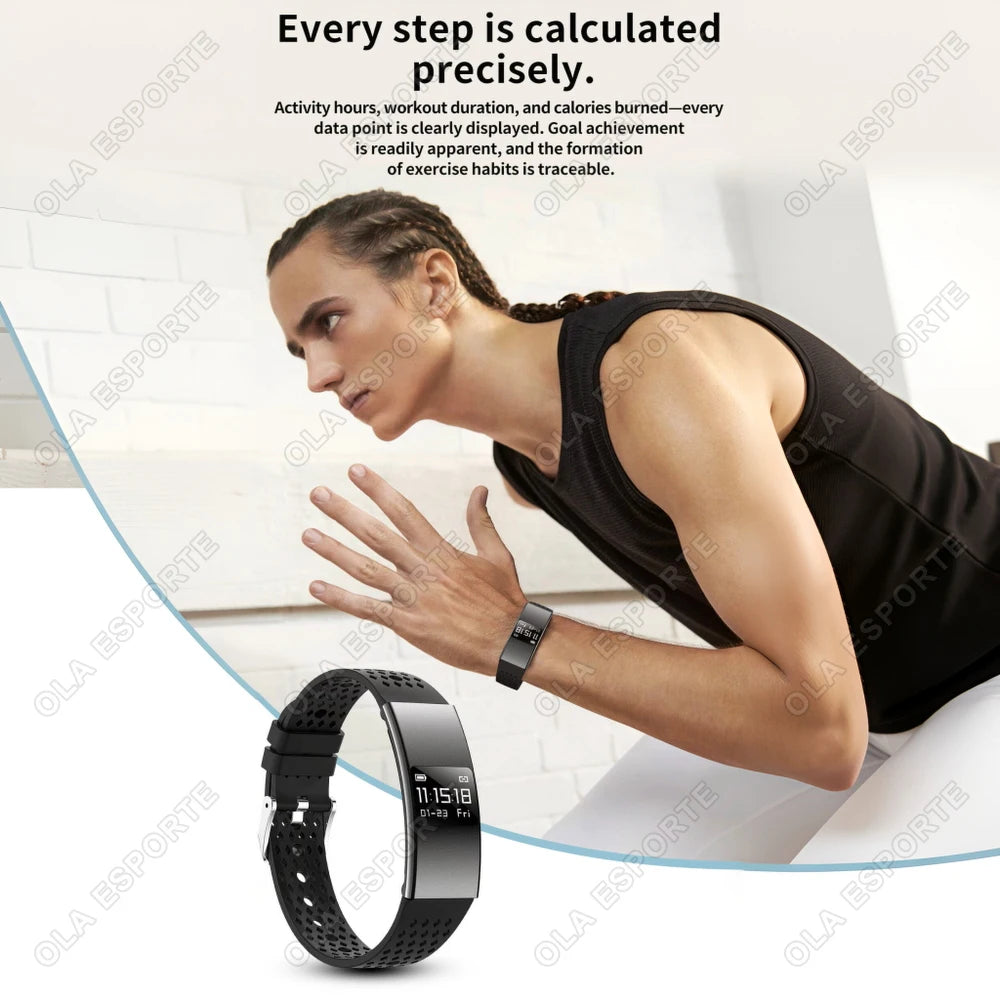 Men Women Smart Bracelet Heart Rate Sleep Monitor Health Smart Band Waterproof Sports Fitness Tracker Smartwatch For Android iOS Peaceful Pleasures Health and Wellness