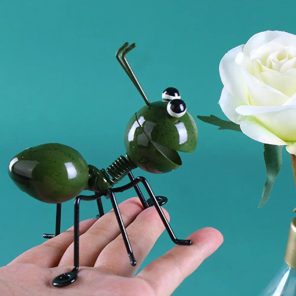 Cute Ant Statue Garden Decor Figure Stand Ant for Outdoor Yard Lawn Decoration Iron Ant Sculpture Home Desktop Decoration Peaceful Pleasures Health and Wellness