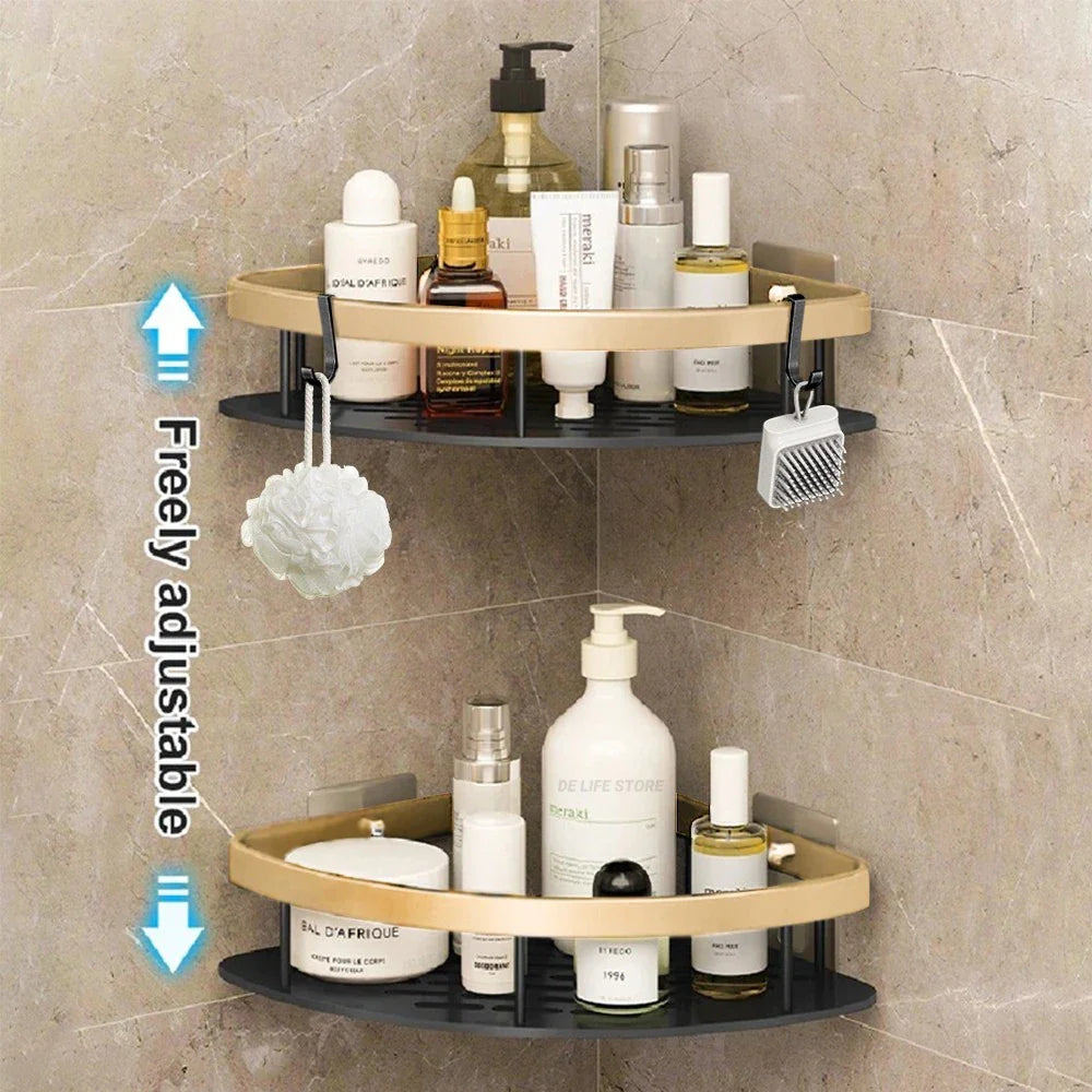 Corner Shower Shelf | No-Drill Space Aluminum Wall Organizer