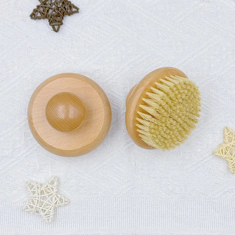Sisal Bristle Bath Brush | Natural Beech Wood Body Scrubber