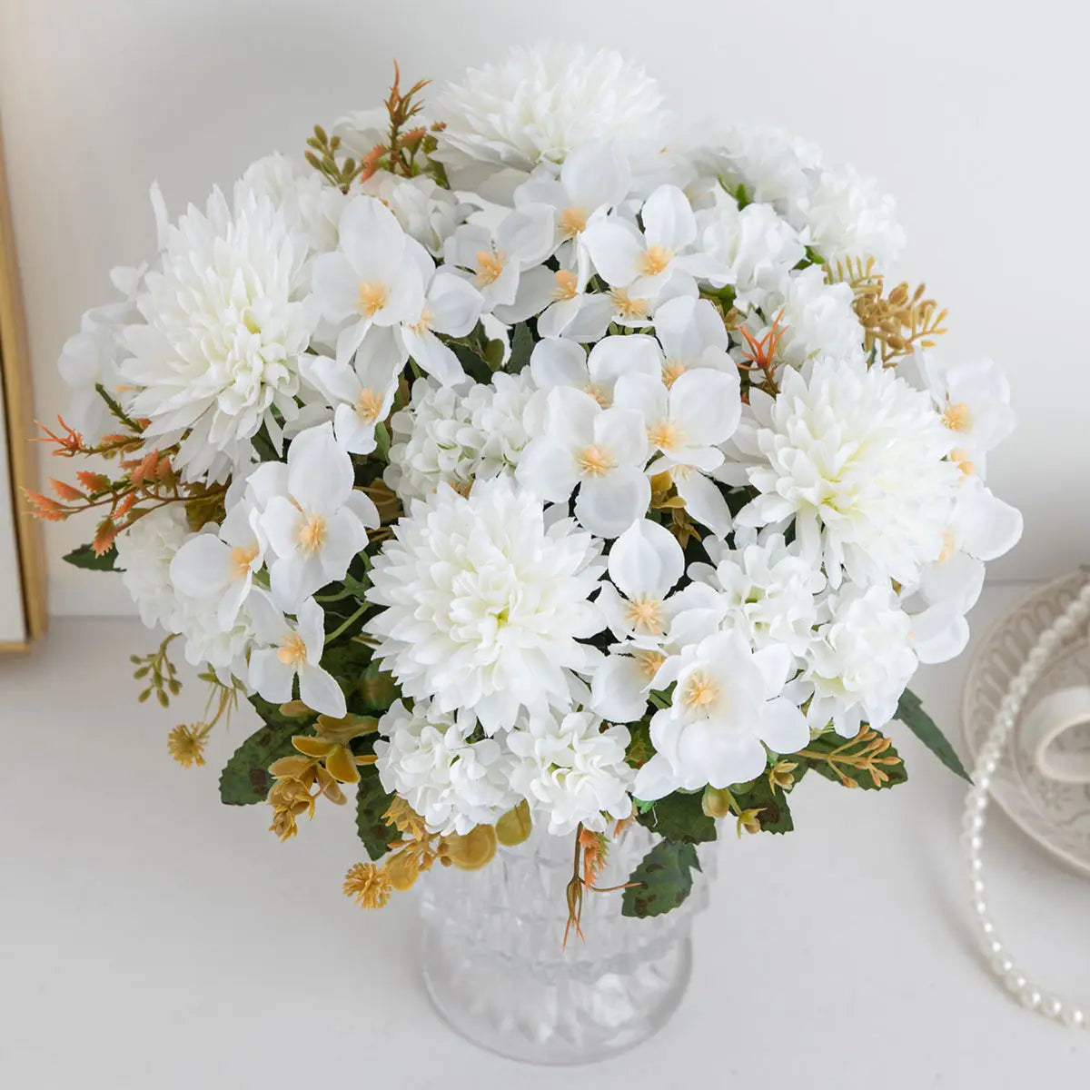 Artificial Silk Peony Rose Ball Bouquet | Wedding & Home Decor