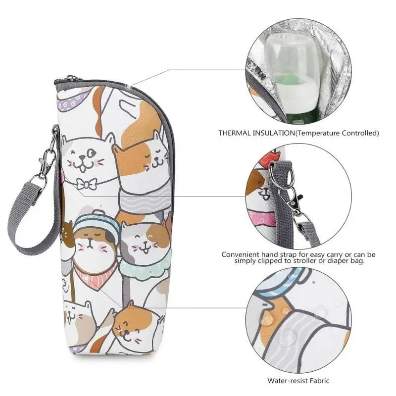 Insulated Baby Bottle Bag | Stroller Organizer & Holder