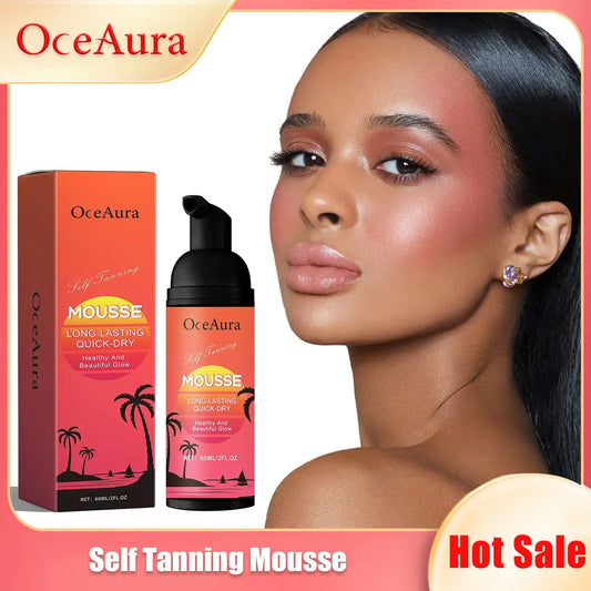 OceAura Self Tanning Mousse | Sunless Bronzer Spray 60ml Self Tanning Mousse Peaceful Pleasures Health and Wellness Default Title