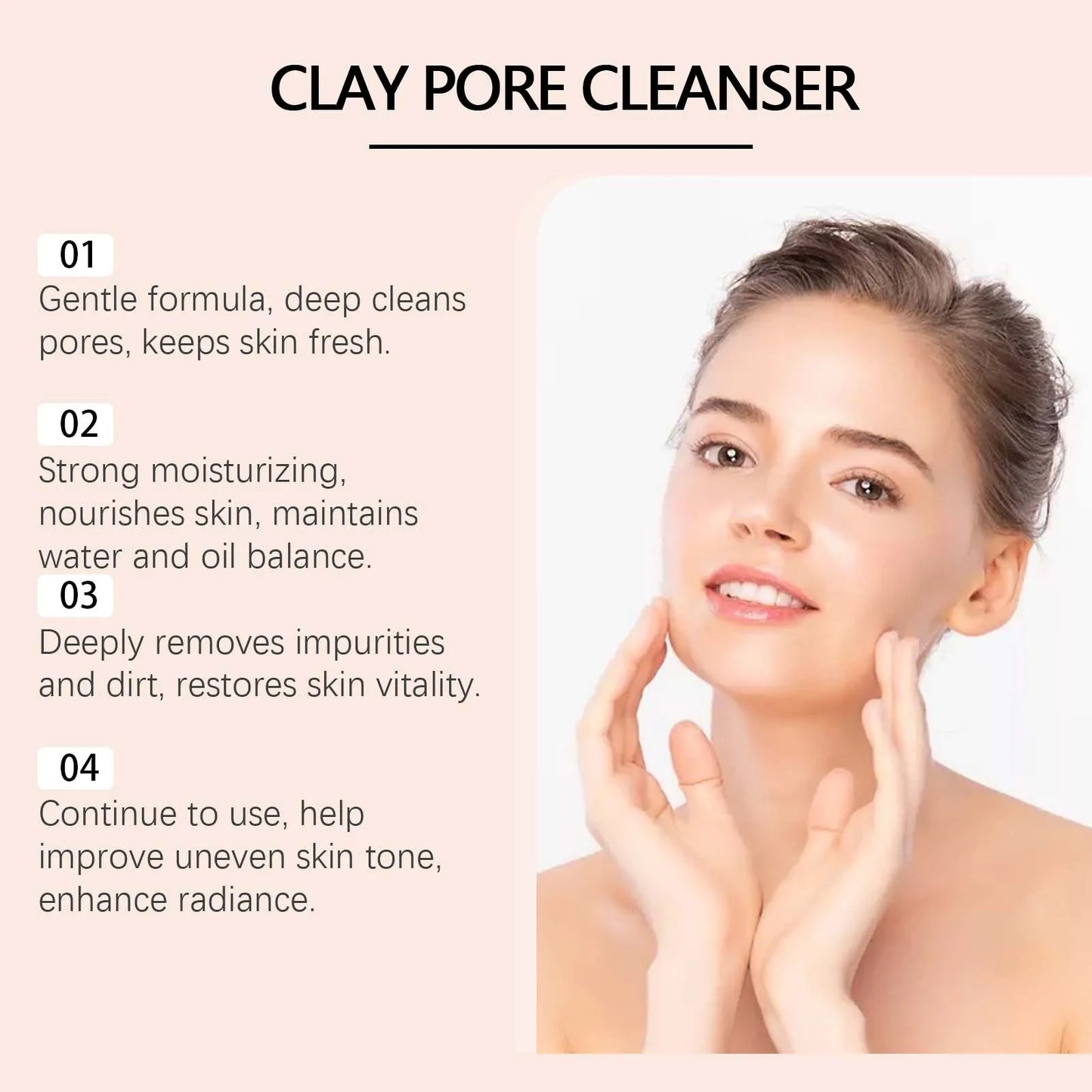 Pore Cleansing Face Wash – Kaolin, Oil Control & Brightening