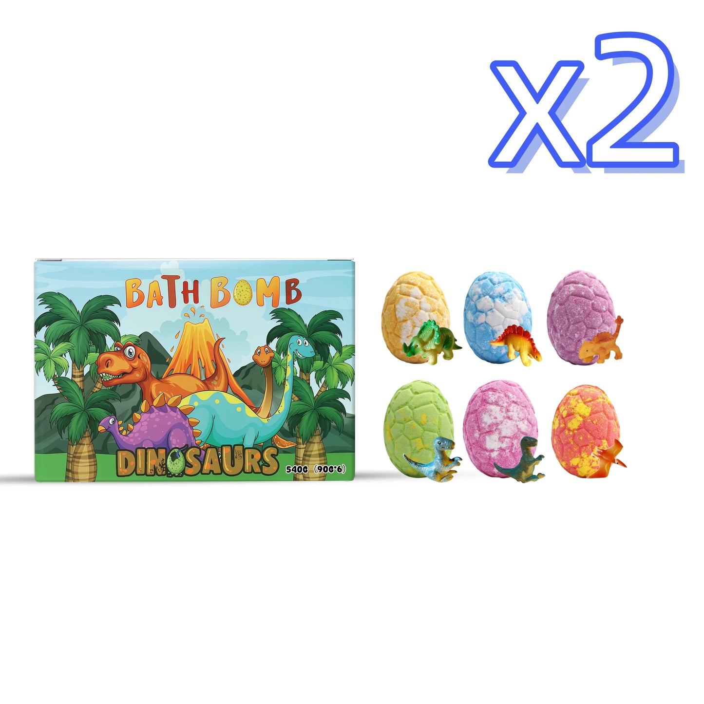 Dinosaur Egg Bath Bombs Inside Surprise Toys Rich Bubble Funny Shower Relaxing Colorful Bath Bombs Kids Friendly Kids Gifts Set Peaceful Pleasures Health and Wellness 2 Set