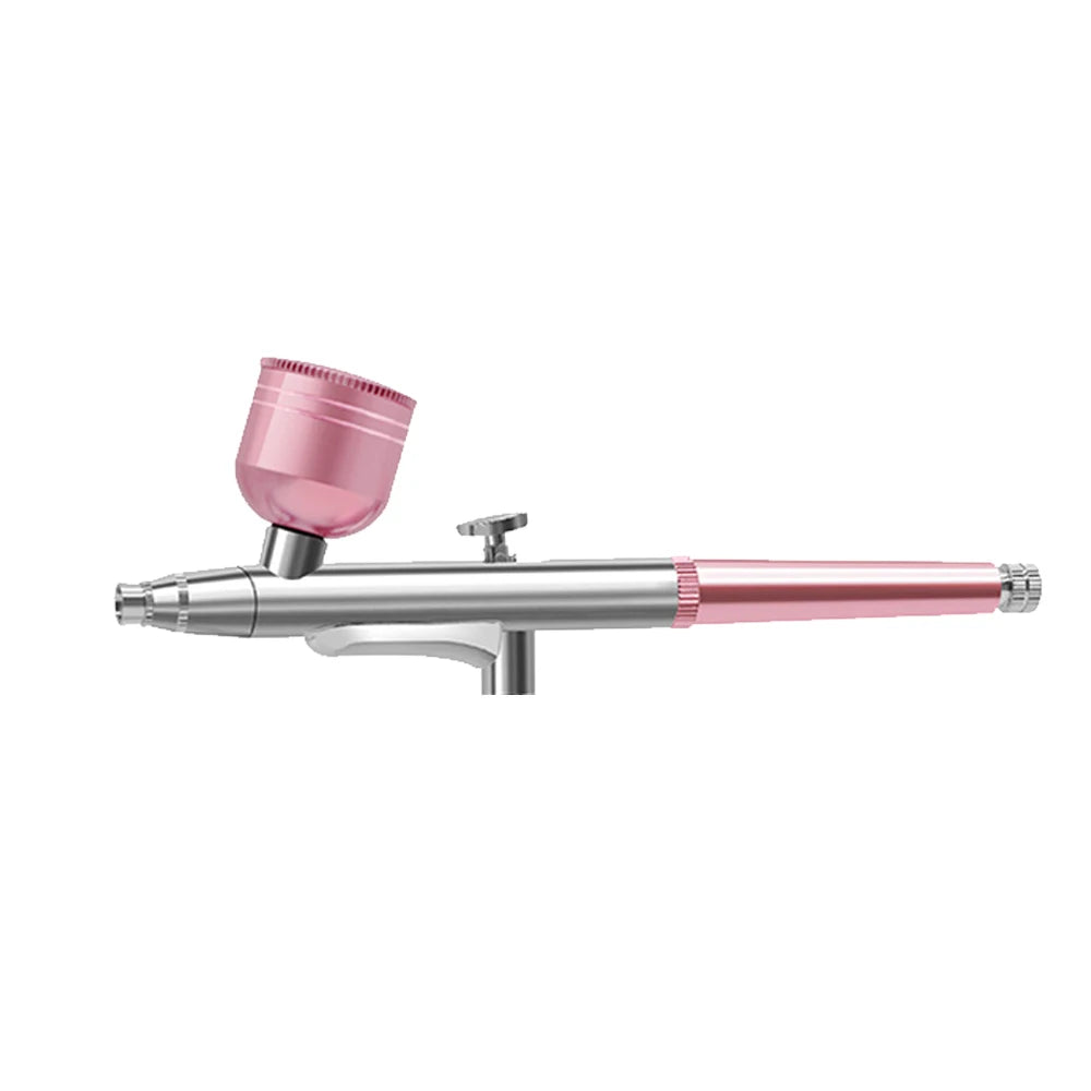 Airbrush Spray Gun for Painting Nails Modeling Crafts Cake Mini Spray Gun 0.3mm Nozzles Portable Airbrush Gun with Cleaning Kit Peaceful Pleasures Health and Wellness Pink