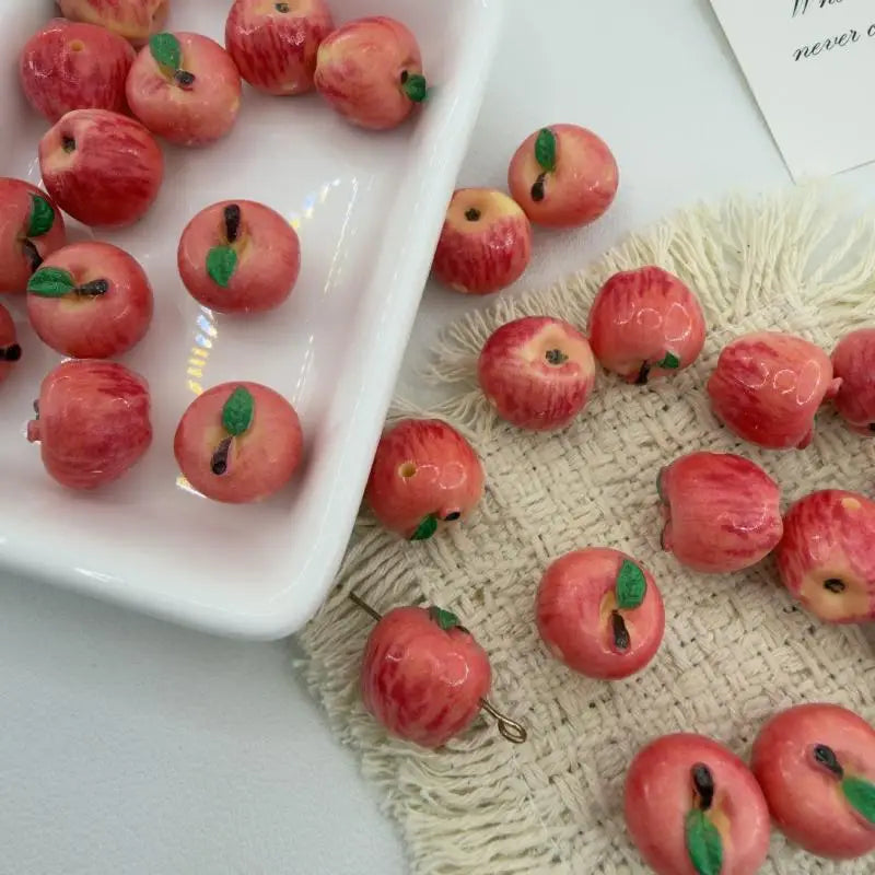 5-Pack 3D Resin Fruit Charms for DIY Jewelry Bracelets