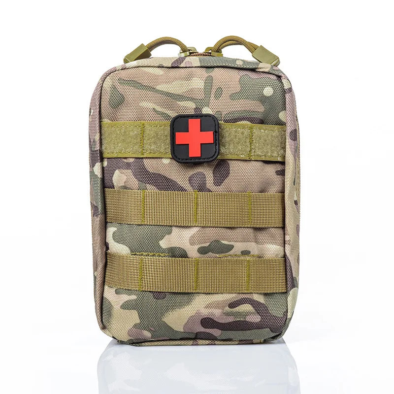 Survival Pouch Outdoor Medical Box Large Size SOS Bag/Package Tactical First Aid Bag Medical Kit Bag Molle EMT Emergency Peaceful Pleasures Health and Wellness CP camouflage