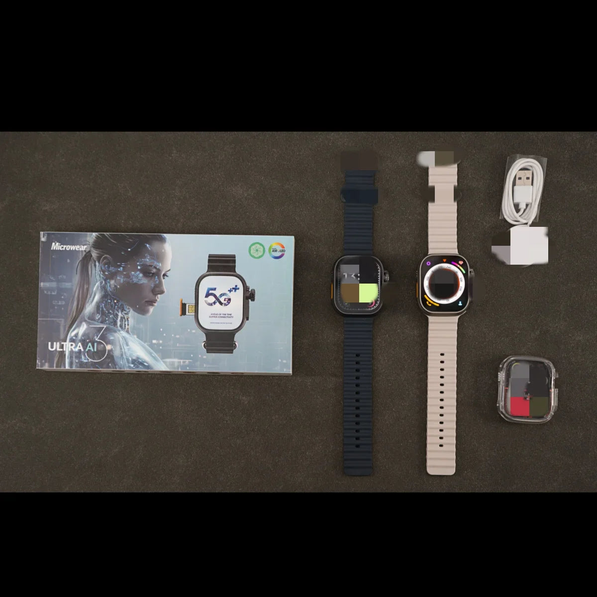 Ultra Ai3 4G Android Smartwatch | AMOLED GPS Rotating Camera
